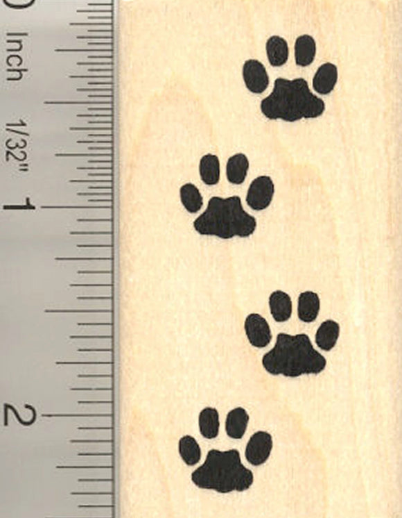 Large Cat Paw Print Rubber Stamp – RubberHedgehog Rubber Stamps