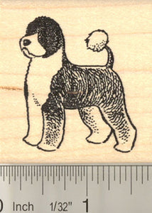 Portuguese Water Dog Rubber Stamp