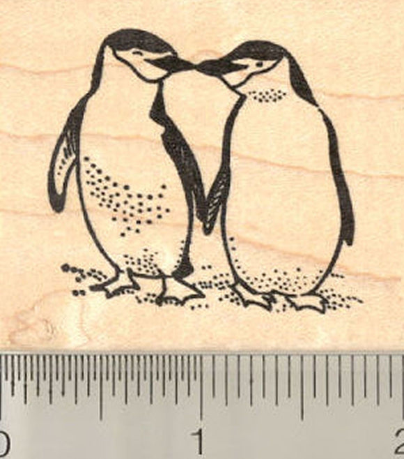 Chin Strap Penguins Rubber Stamp