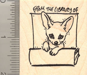From the Library of…Fennec Fox Rubber Stamp