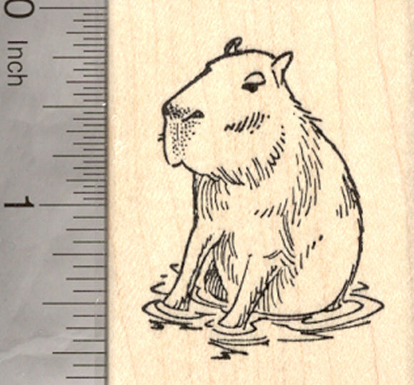 Capybara Rubber Stamp