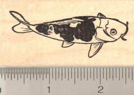 Koi Fish Rubber Stamp