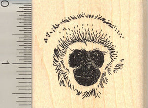 Cute Gibbon Face Rubber Stamp