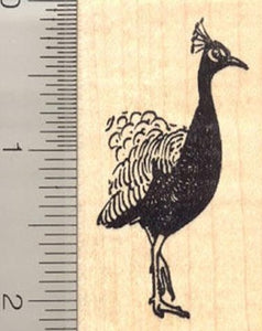 Peacock Head and Torso Rubber Stamp