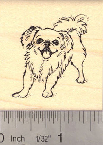 Tibetan Spaniel Dog Rubber Stamp