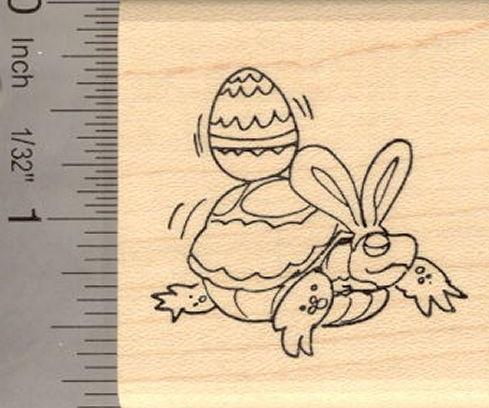 Easter Turtle Rubber Stamp