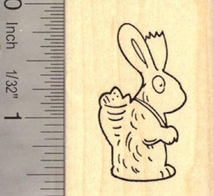 Chocolate Easter Bunny Rubber Stamp