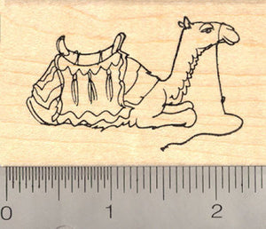 Camel with Saddle Rubber Stamp