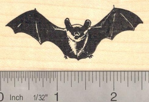 Realistic Bat Rubber Stamp