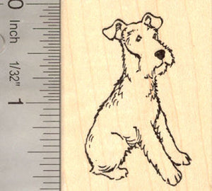 Airedale Terrier Dog Rubber Stamp