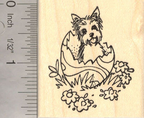 Cairn Terrier Easter Rubber Stamp