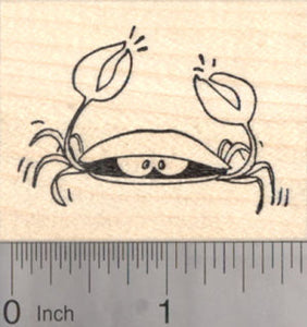 Cartoon Crab Rubber Stamp