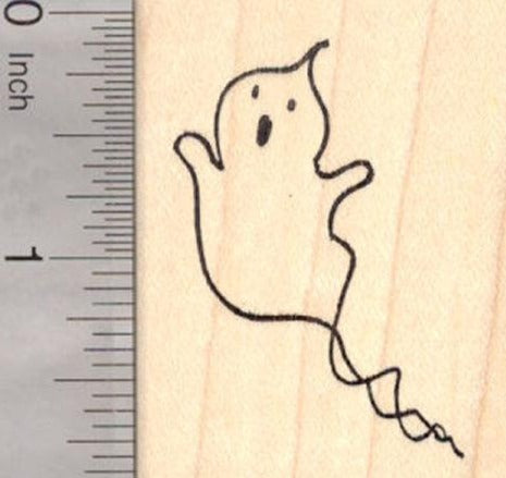 Halloween Ghost Rubber Stamp