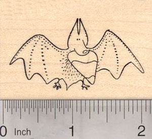 Halloween Bat with Candy Corn Rubber Stamp