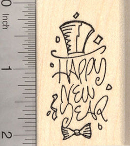 Happy New Year Rubber Stamp