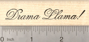 Drama Llama Rubber Stamp