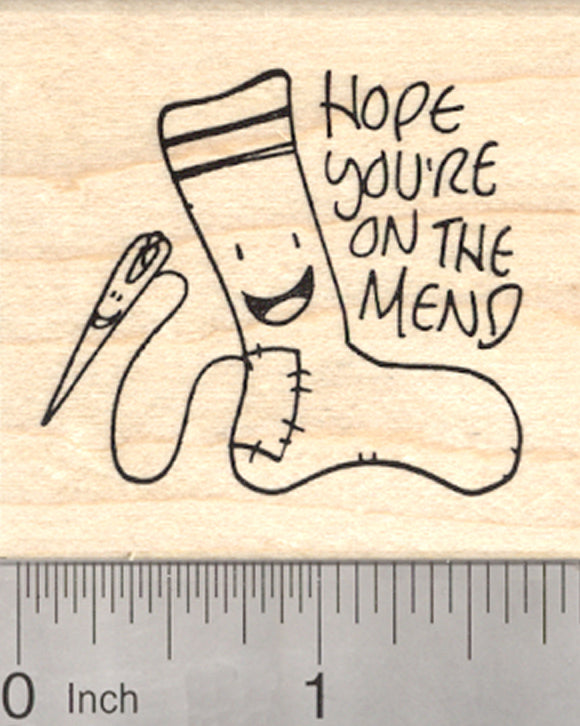 Get Well Soon Rubber Stamp, Sewing, Hope you're on the Mend