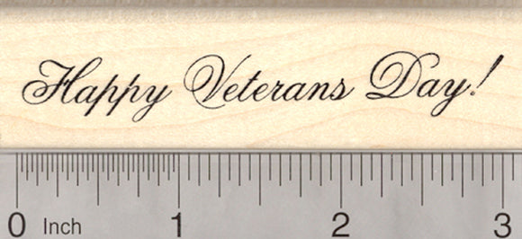 Happy Veterans Day Rubber Stamp