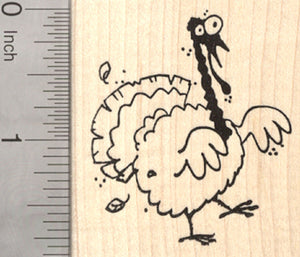 Zombie Turkey Rubber Stamp, Halloween, Thanksgiving