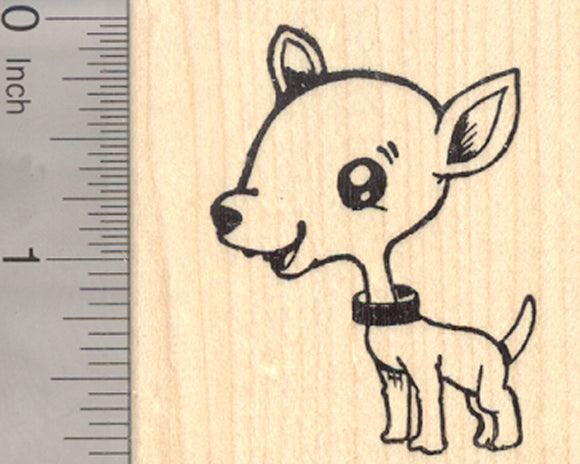 Chihuahua Dog Rubber Stamp