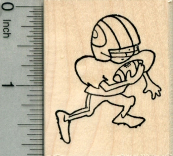 Football Player Rubber Stamp