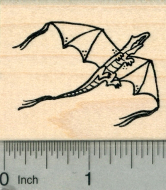 Dragon Kite Rubber Stamp, Spring Series