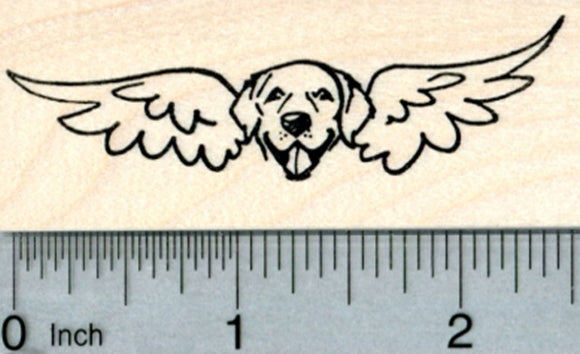Dog Angel Rubber Stamp, Labrador Retriever