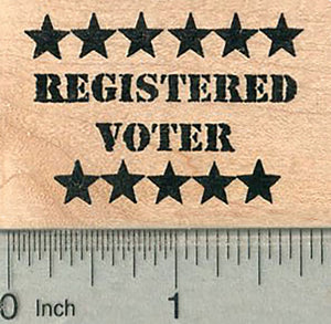 Registered Voter Rubber Stamp