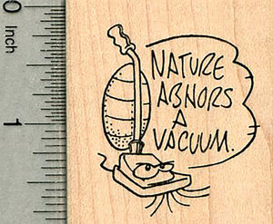Nature Abhors a Vacuum Rubber Stamp, Science Series