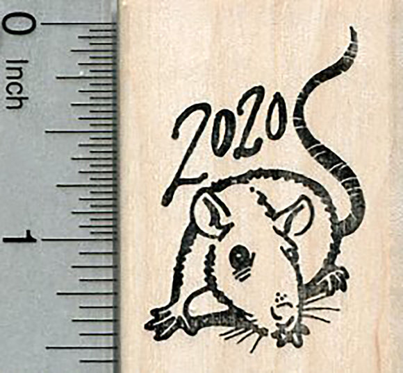 2020 Rat Rubber Stamp, Chinese New Year