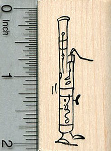 Bassoon Rubber Stamp, with Feet, Woodwind Orchestra Music Series