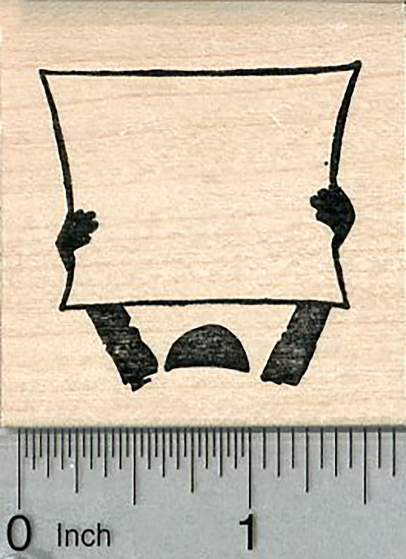 Blank Sign Rubber Stamp, Write in your own message, Voting Series