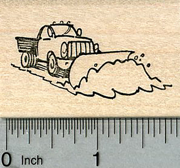 Snow Plow Rubber Stamp, Snow Day Series