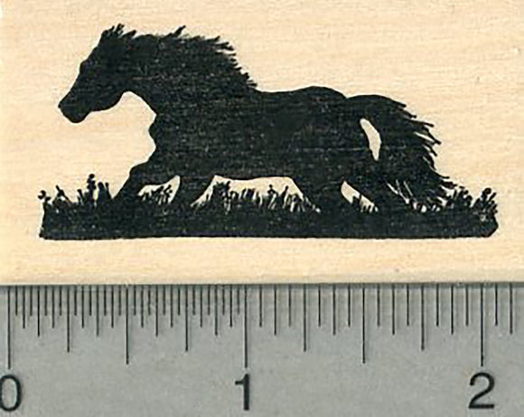 Horse Silhouette Rubber Stamp