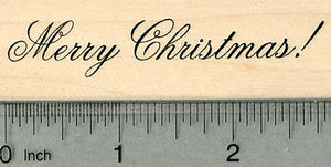 Merry Christmas Rubber Stamp