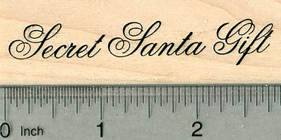 Secret Santa Gift Rubber Stamp