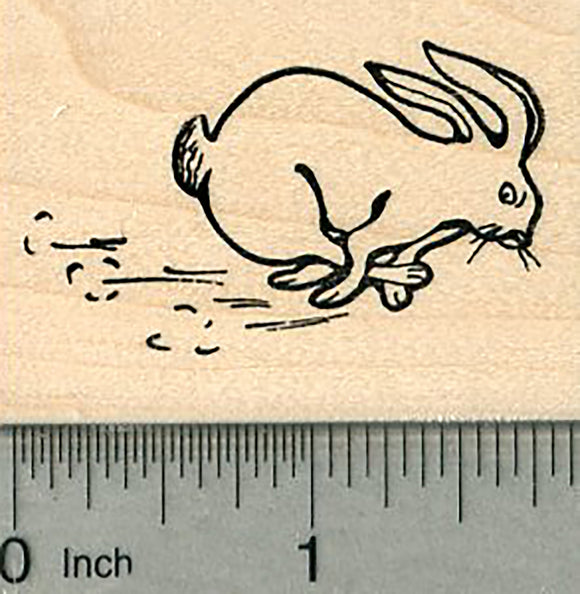 Running Rabbit Rubber Stamp, Bunny hopping