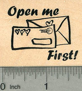 Open Me Rubber Stamp, Letter Mail Postal Series
