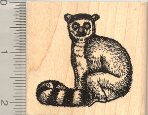 Ring-tailed Lemur Rubber Stamp, Madagascar Wildlife