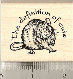 Rat Ruber Stamp, Realistic Pet Art, The definition of cute