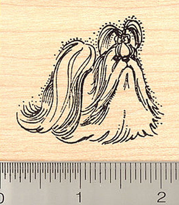 Cute Shih Tzu Rubber Stamp