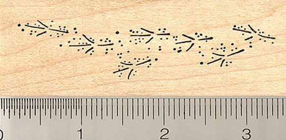 Bird Tracks Rubber Stamp