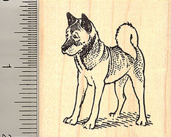 Akita Dog Rubber Stamp
