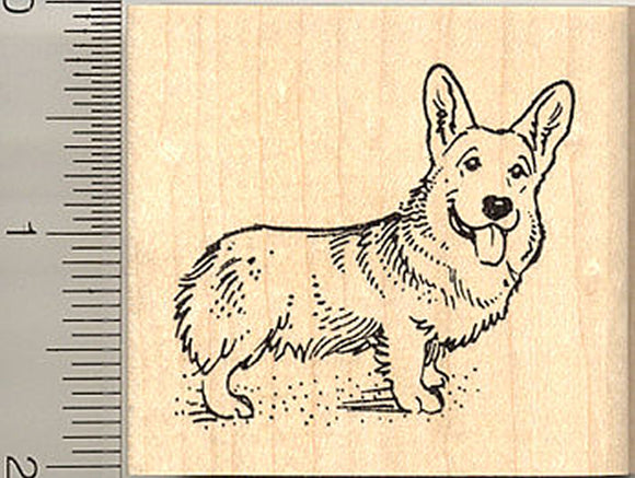 Pembroke Welsh Corgi Dog Rubber Stamp