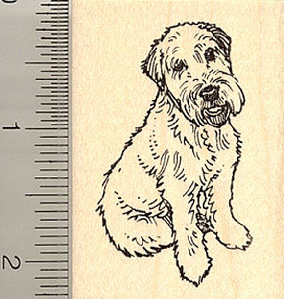 Wheaten Terrier Dog Rubber Stamp