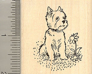 West Highland Terrier Dog Rubber Stamp