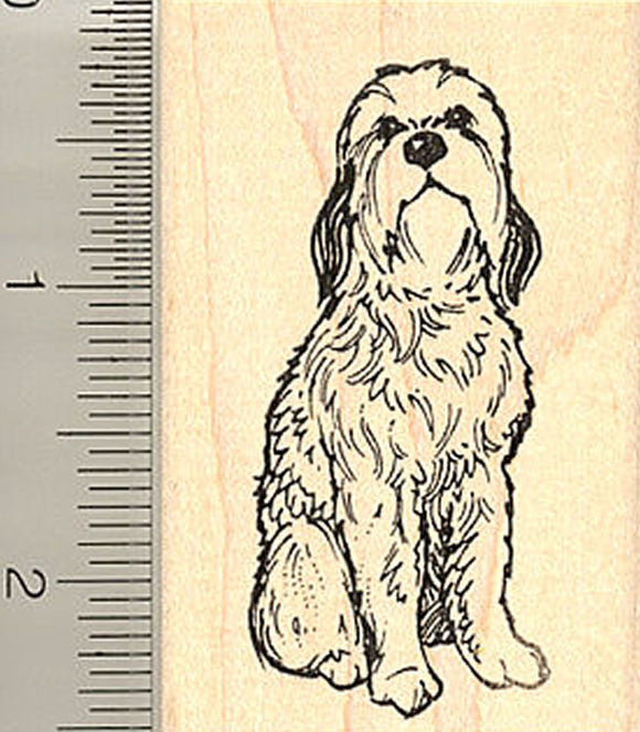 Wheaten Terrier Dog Rubber Stamp