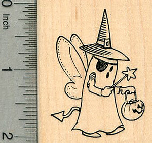 Undecided Halloween Costume Rubber Stamp