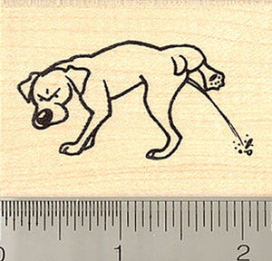 Dog with Attitude Rubber Stamp