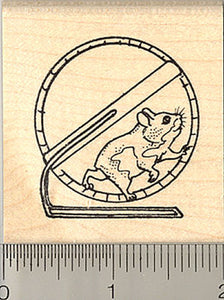Hamster Wheel Rubber Stamp